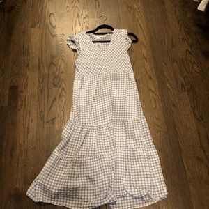 MATERNITY - nine by hatch checkered mid dress size small.